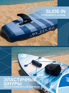 Сапборд/SUP Board надувной River Sport, 351х84х15 см, модель RS MAX ABYSSAL BLUE